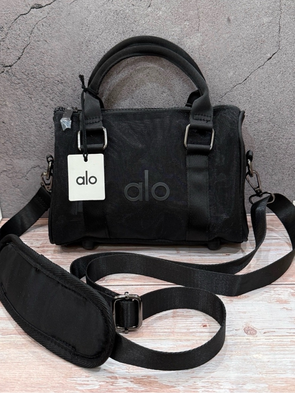 Alo Mini Sheer Duffle Bag NWT